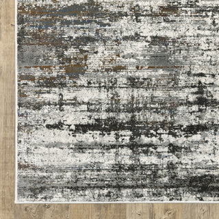 Galion Abstract Shading Charcoal/Grey Indoor Area Rug, 7'10"x10'10"