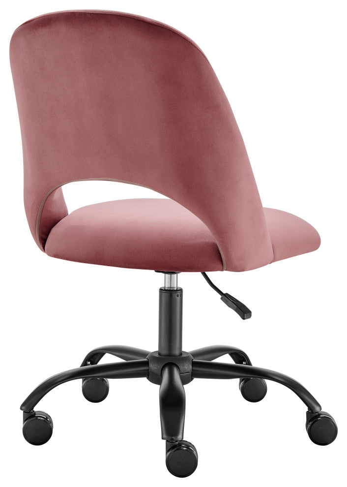 Alby Office Chair, Rose With Black Base