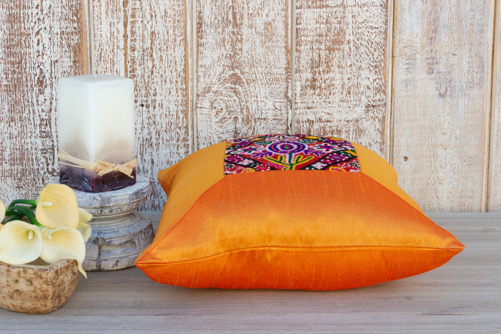 Swra Indian Silk Decorative Pillow