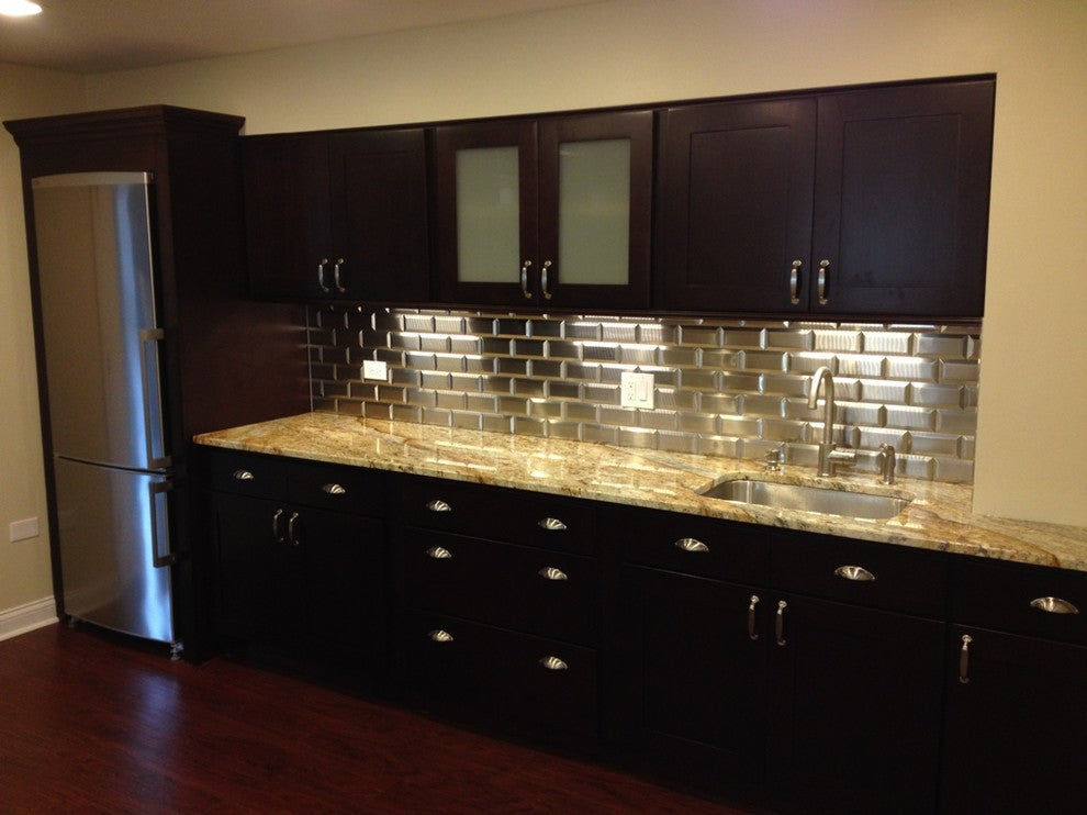 Oddysey Subway Stainless Steel Mosaic Tile, Sample