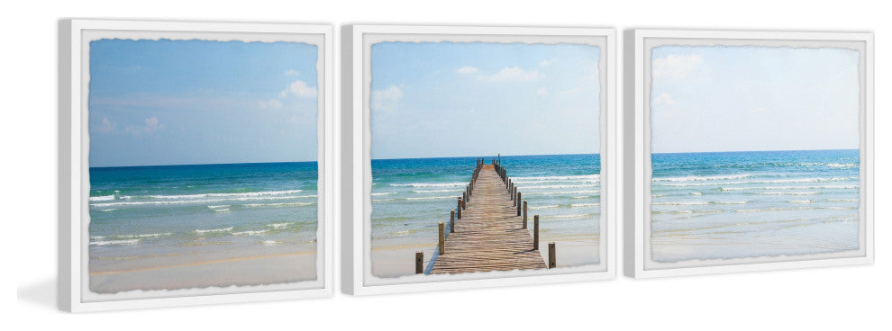 Oceans in Motion Triptych, 3-Piece Set, 24x24 Panels
