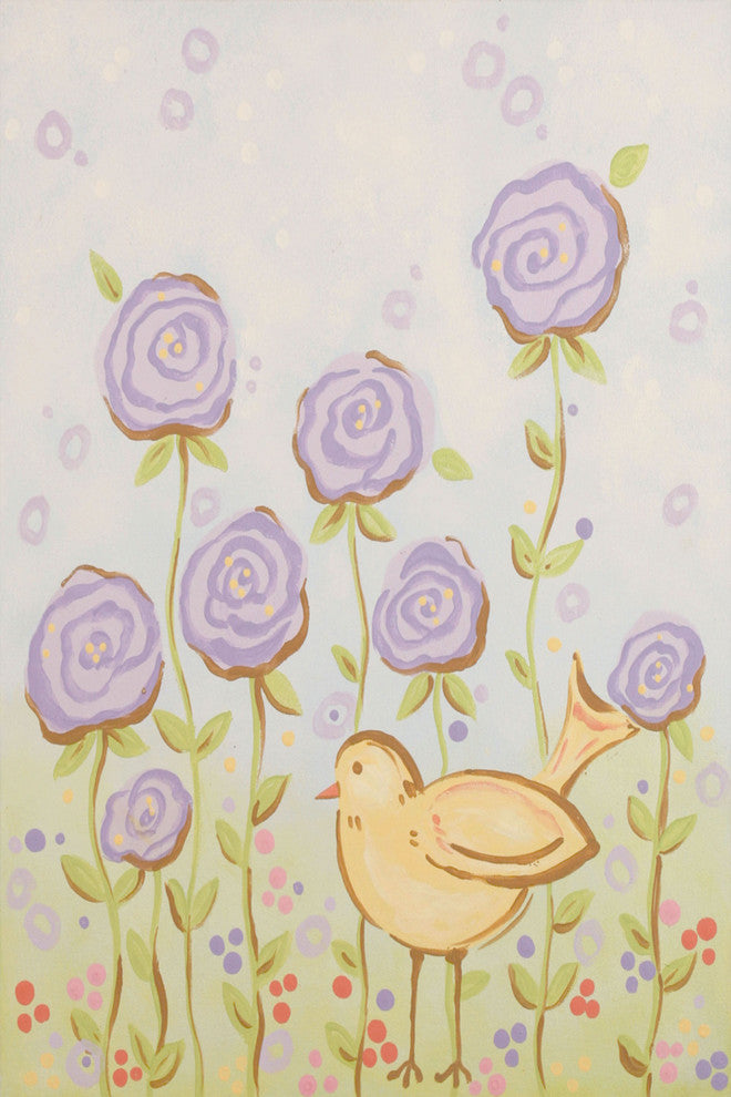 Marmont Hill, "Blissful Chickadee" by Reesa Qualia on Wrapped Canvas, 30x45