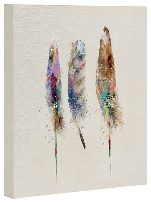 Deny Designs Brian Buckley Free Feathers Art Canvas