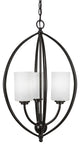Marquise 3 Light Pendant, Dark Granite