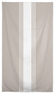 Tan And White Stripes 58 x 102 Outdoor Tablecloth