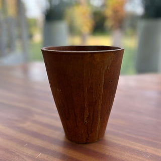 Rustic Limestone Small Vase, Corten