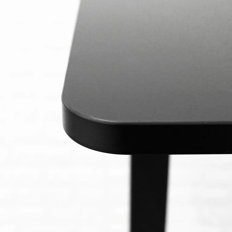 Electric Desk, Iron Legs With Adjustable Rectangular Top & Memory Buttons, Black