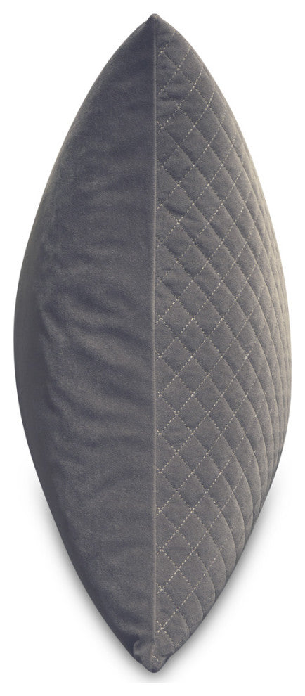 Gemma 21" Velvet Throw Pillow, Set of 2, Dove