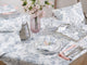 Floral Design Toile Runner, Indigo, 16"x120"