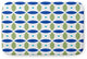 Green Rectangular Geometric Pet Feeding Mat for Dogs or Cats