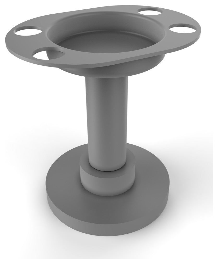 Vanity Top Tumbler and Toothbrush Holder, Matte Gray