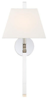 Crystorama Ren-261-Pn Renee 1 Light Polished Nickel Sconce