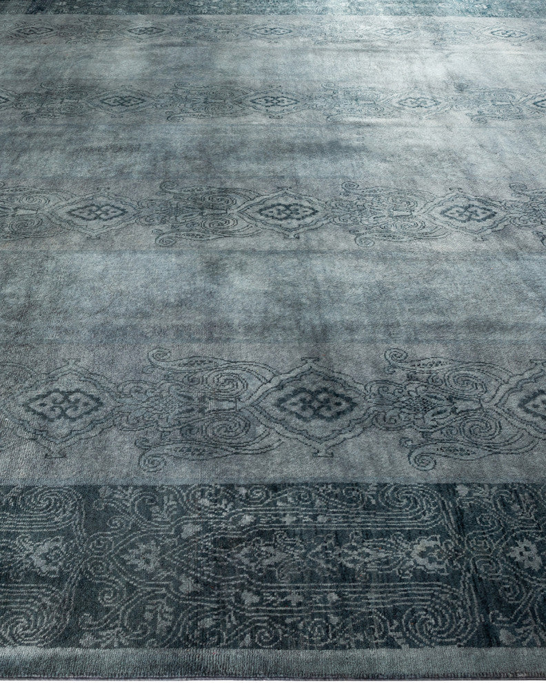 Fine Vibrance, One-of-a-Kind Hand-Knotted Area Rug Gray, 9' 4" x 11' 5"