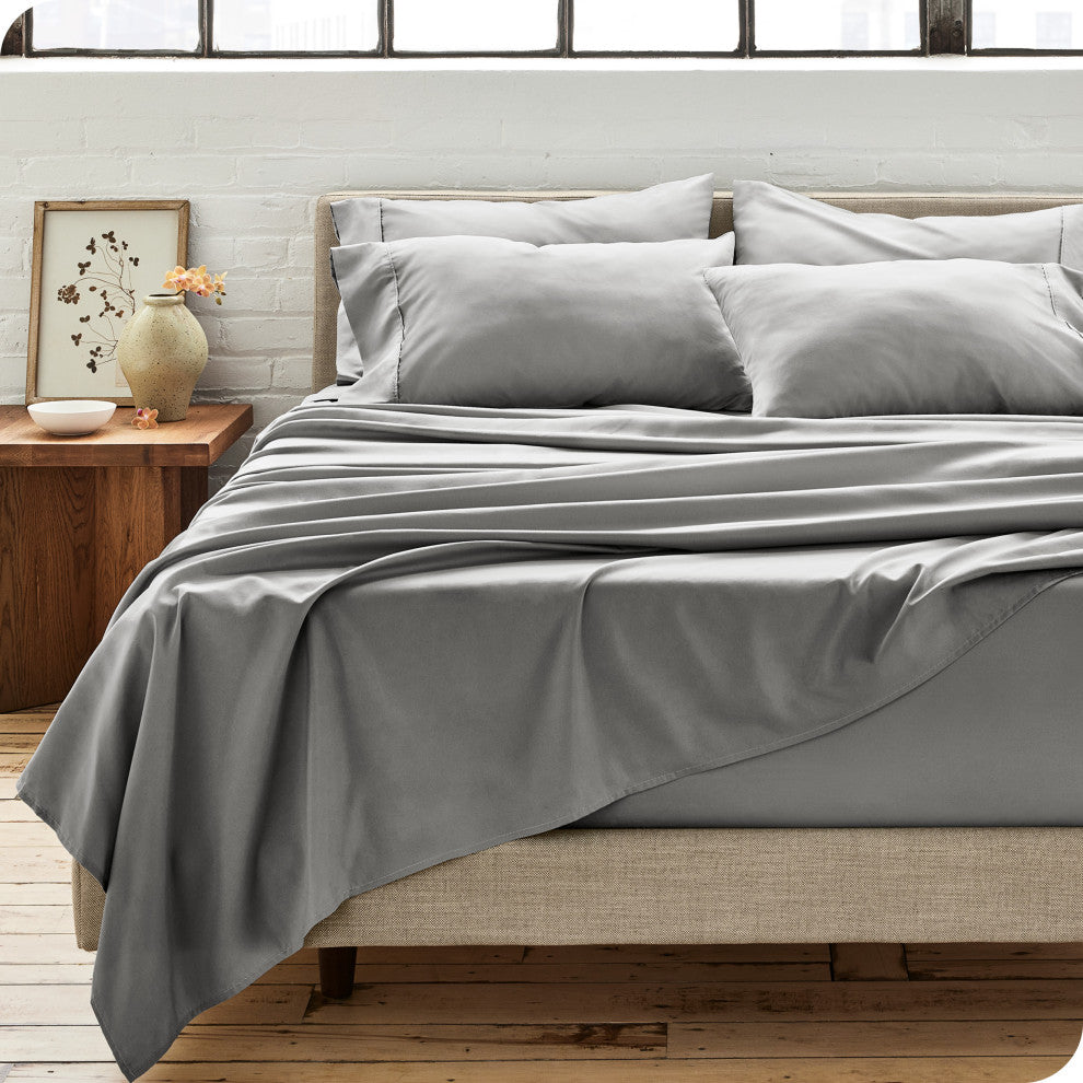 Bare Home Microfiber Pillowcases - Multi-Pack, Light Gray, Standard, Set of 4