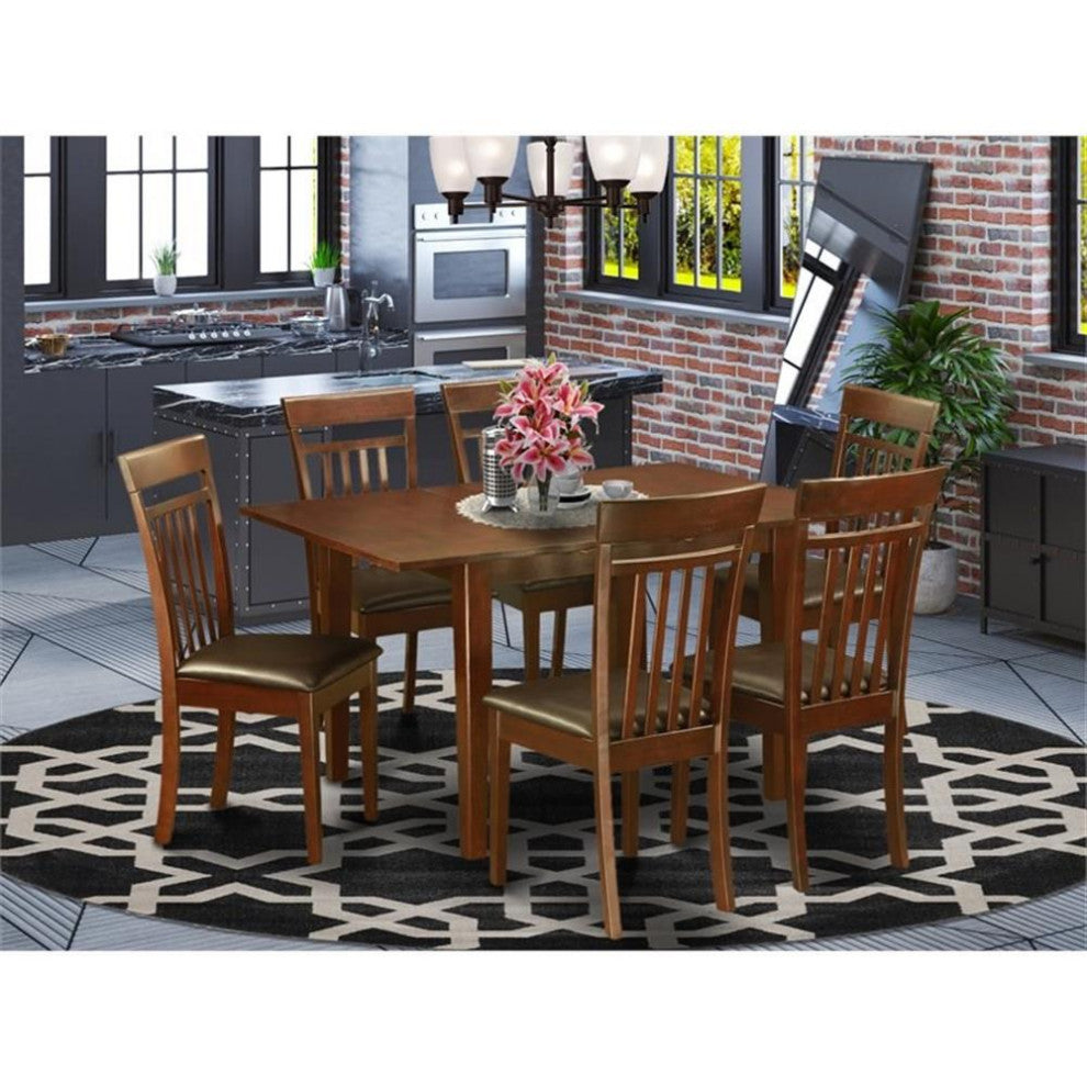 7 Pc Small Kitchen Table Set Small Kitchen Table With 6 Kitchen Dining Chairs