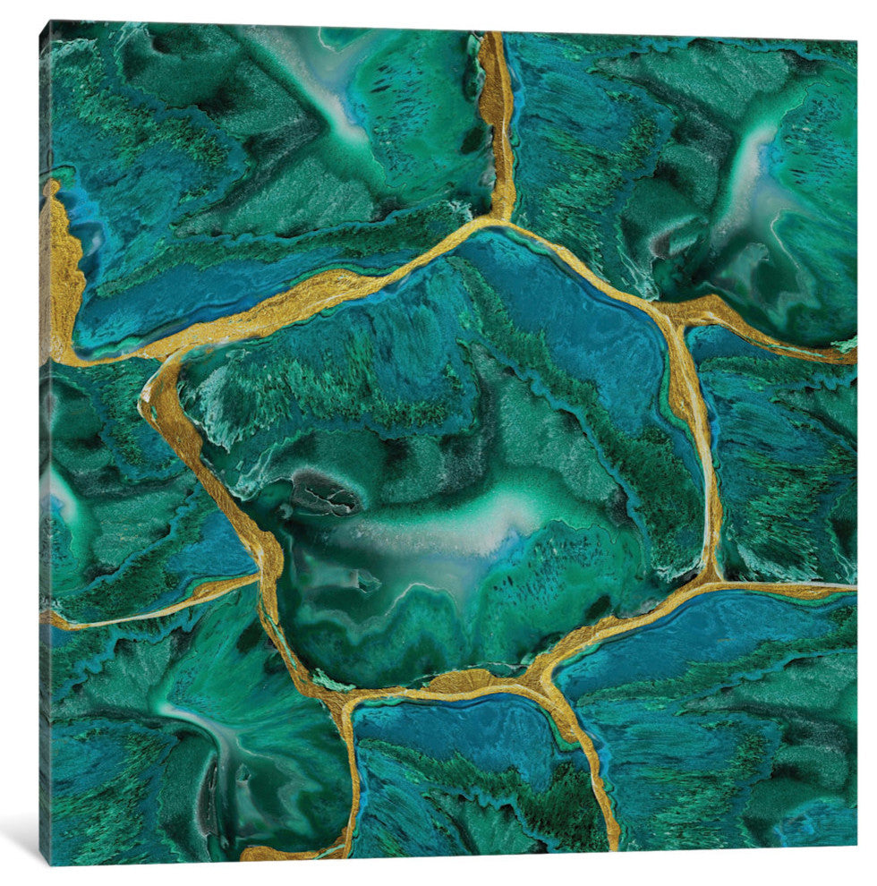 "Malachite Accent" by Danielle Carson, Canvas Print, 37"x37"