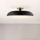 Colony 1-Light Large Semi-Flush Mount Fixture, Matte Black With Burnished Brass