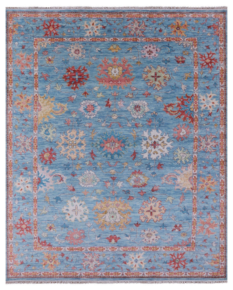 8' 5" X 10' 2" Turkish Oushak Hand Knotted Wool Rug - Q13328