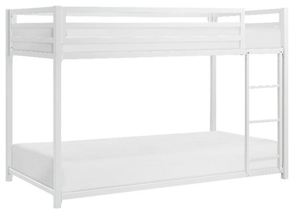 Lexicon Jovie Twin over Twin Metal Bunk Bed in White