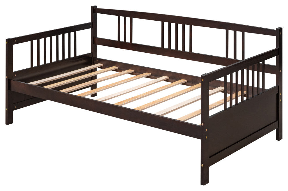 Gewnee Solid Wood Twin Size Daybed in Espresso