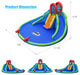 Costway Inflatable Bounce House Water Splash Pool Dual Slide Climbing Wall