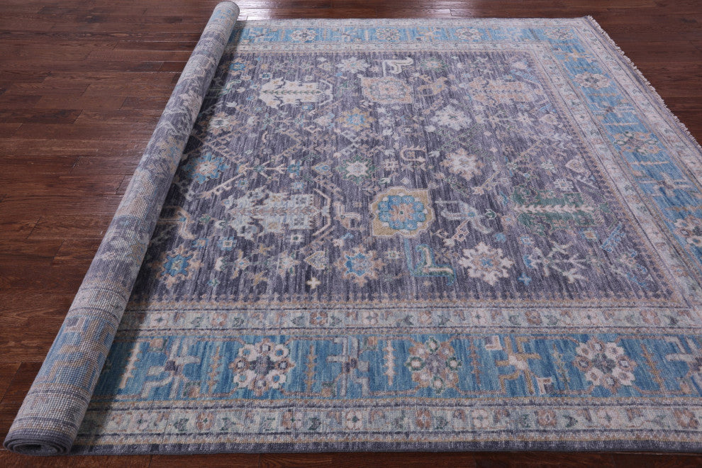 Hand Knotted Turkish Oushak Wool Rug 9' 0" X 12' 2" - Q13441