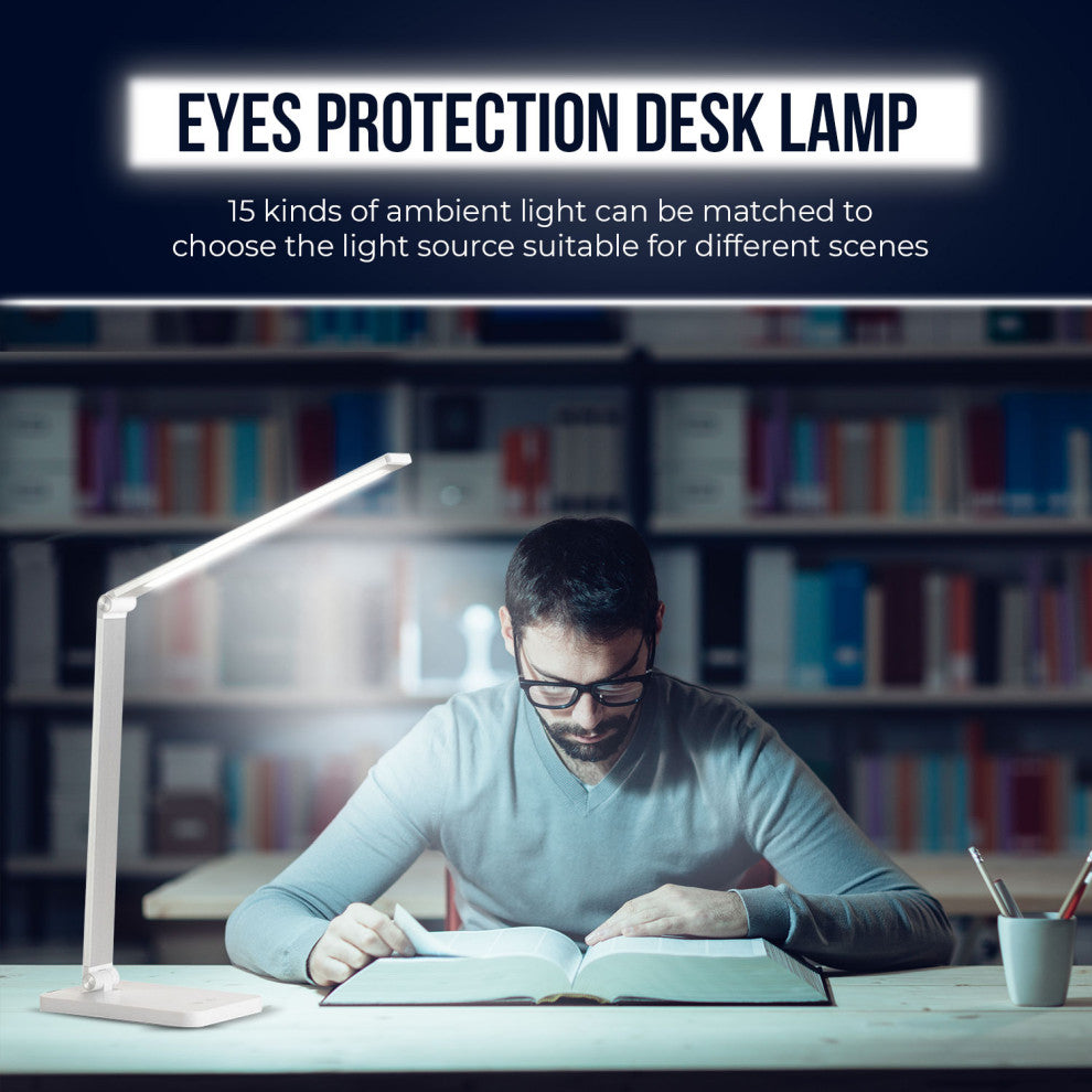 WBM Smart LED Table Lamp With Wireless Charger