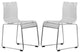 LeisureMod Lima Modern Acrylic Chair, Set of 2