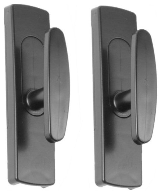Wall Hooks with Screws, Set of 2, Black