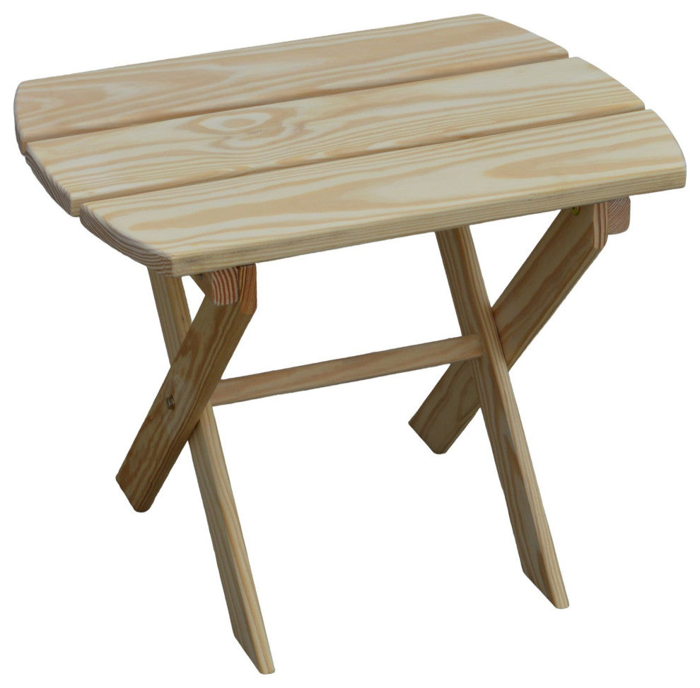 Pine Folding End Table, Unfinished