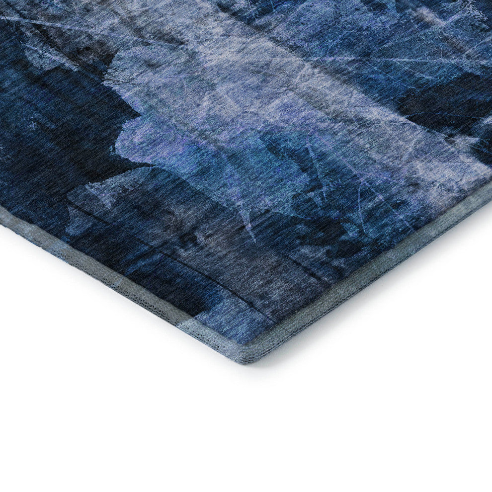 Premium Machine Washable Mayfield AMF560 Navy 10' x 14' Rug