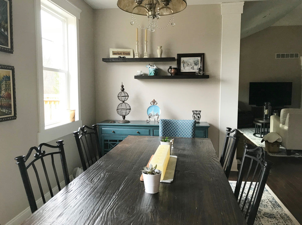 Rustic, Floating Shelf, 2" Thick x 6" Deep, Mountable, Mocha, 42"