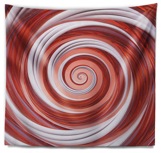 Christmas Candy Cane Spiral Abstract Wall Tapestry, 92"x78"