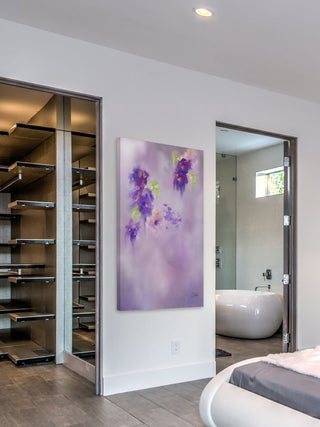 "Cascading Orchids" Painting Print on Wrapped Canvas, 30"x60"
