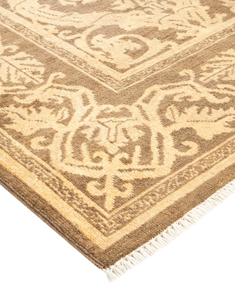 Eclectic, One-of-a-Kind Handmade Area Rug Ivory, 7'10"x9'8"