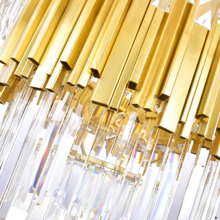 Deco 12 Light Down Chandelier With Medallion Gold Finish