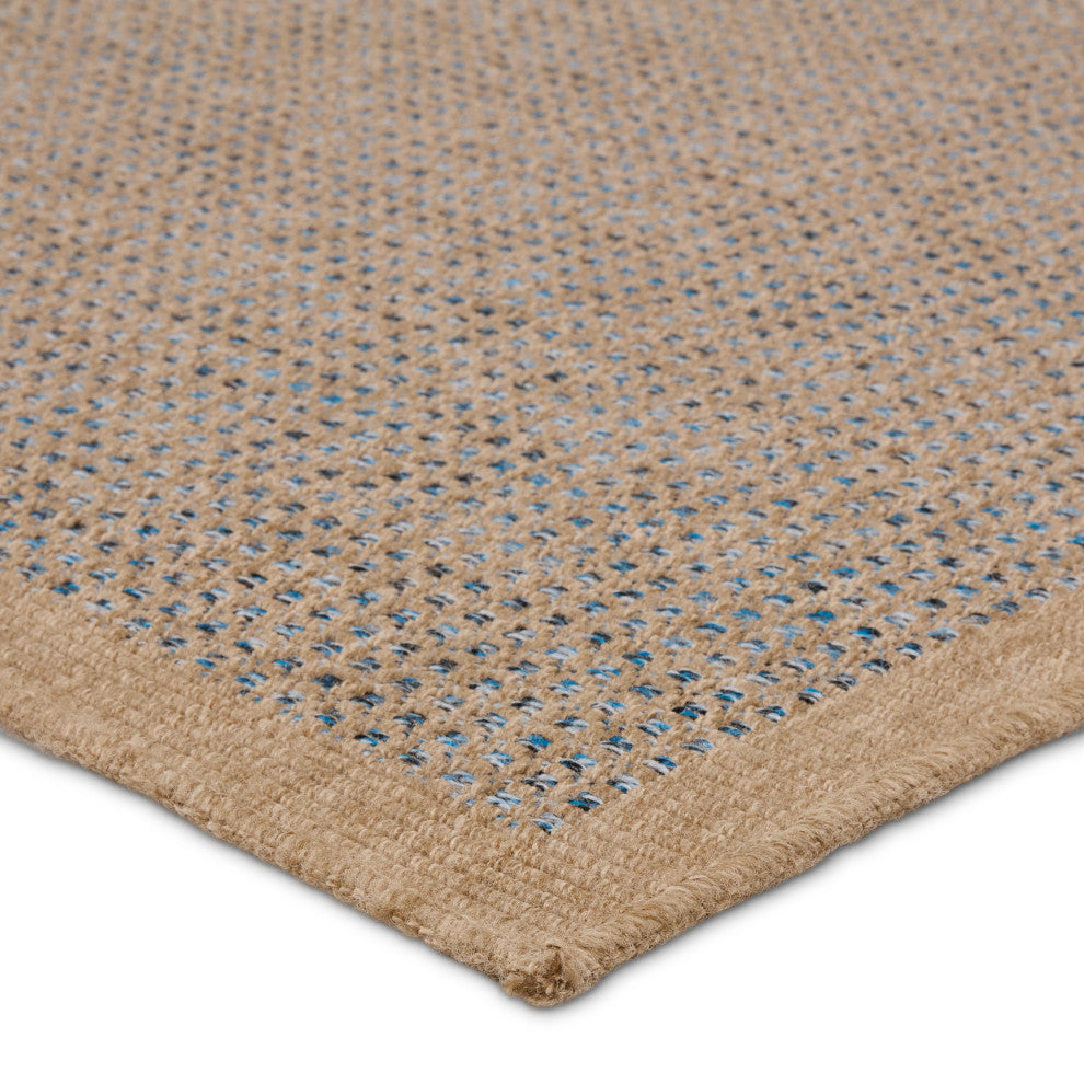Vibe Kidal Indoor/Outdoor Solid Brown/Blue Area Rug 9'X12'