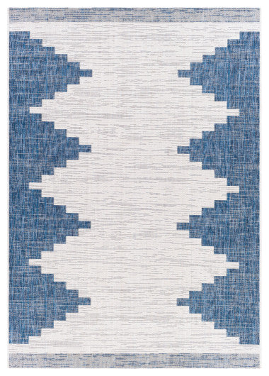 Surya Eagean EAG-2355 2'7"x10' Rug, Bright Blue/White/Navy/Pale Blue