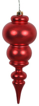 Vickerman N150603DMV 14" Red Matte Finial Ornament