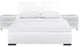 White Upholstered Platform King Bed With Two Nightstands