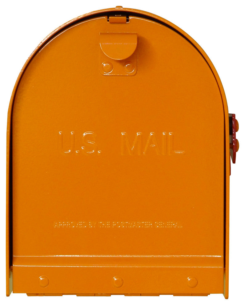 Mid Modern Rigby Curbside Mailbox, Orange