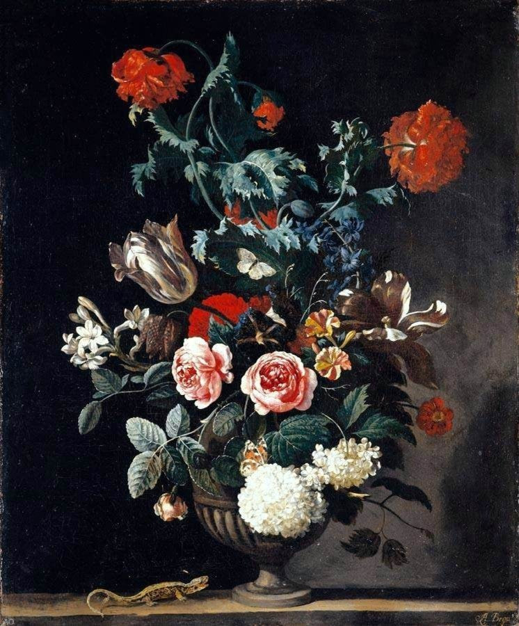Abraham Jansz Begeyn Flowers in a Stone Vase, 20"x25" Wall Decal