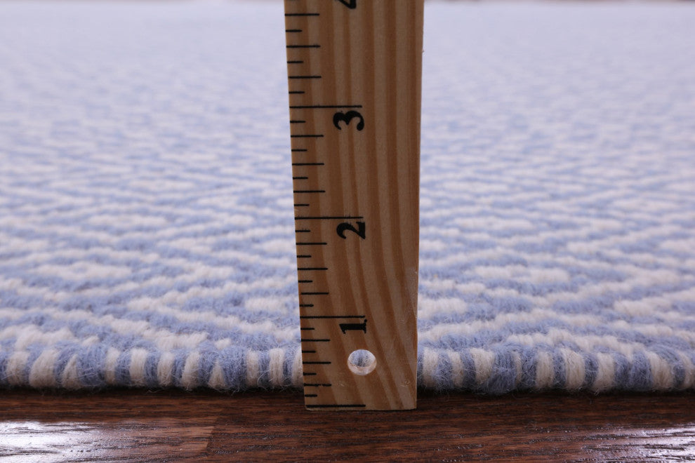 Hand-Knotted Flat Weave Wool Rug 9' 1" X 12' 1" Q8449