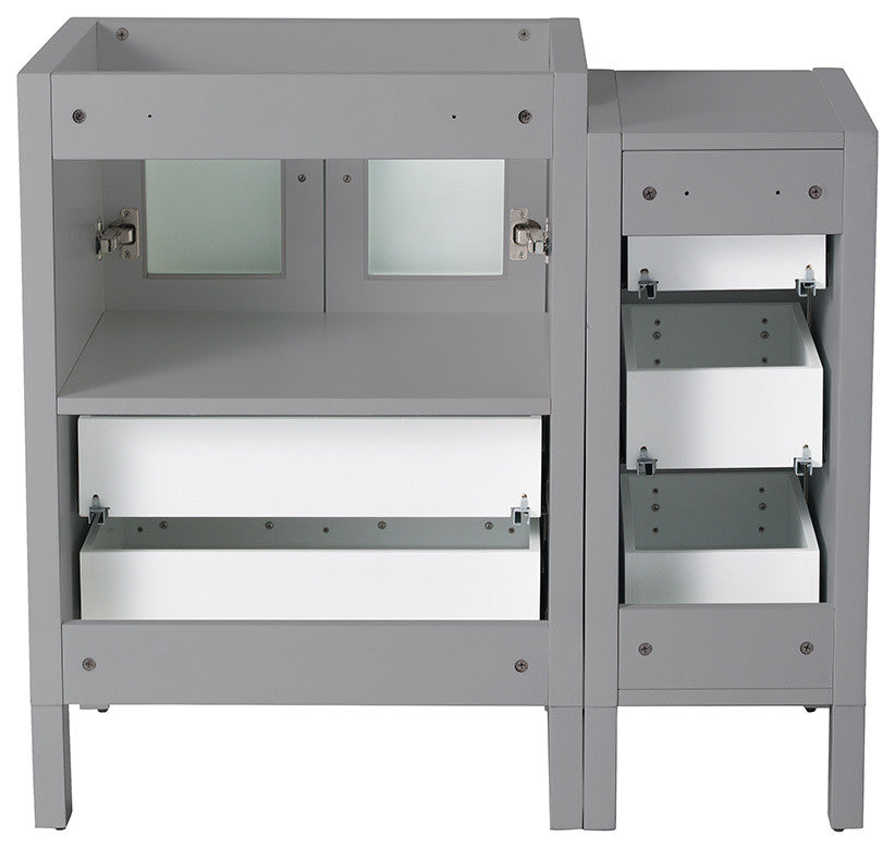 Torino Modern Bathroom Cabinet, Gray, 36"