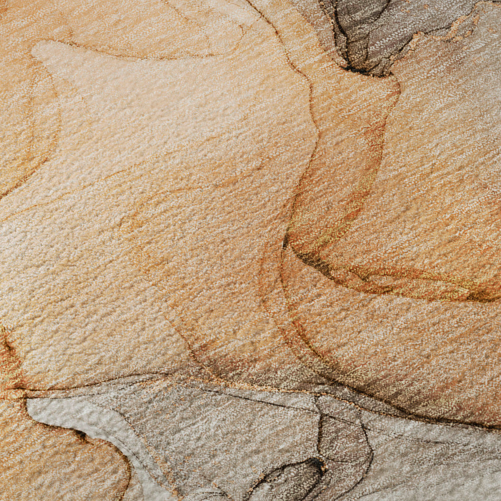 Premium Machine Washable Mayfield AMF504 Orange 5' x 7'6" Rug