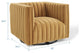 Tufted Armchair Accent Chair, Velvet, Brown, Modern, Living Lounge Hospitality