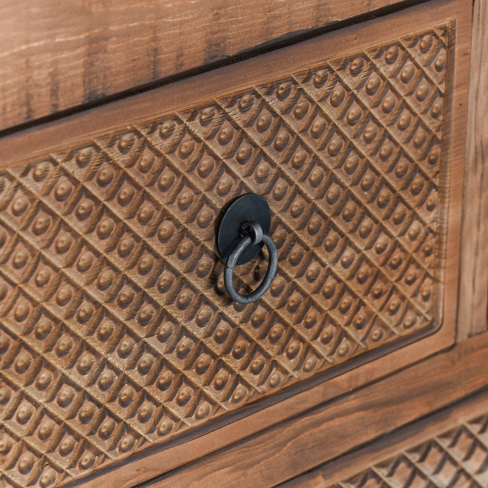 Lahey 11-Drawer Console Table by Kosas Home, Mission Brown