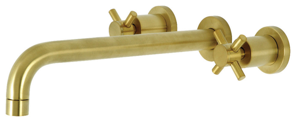 KS8057DX Wall Mount Tub Faucet, Brushed Brass