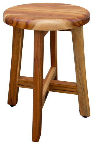 EcoDecors Shoji Solid Teak Bath Shower Stool