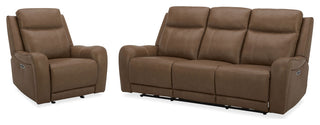 Haywood Butternut Power Reclining Sofa and Two Recliners